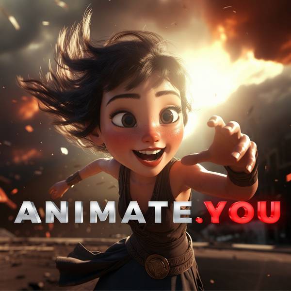 Animated girl running — animate.you animation studio domain